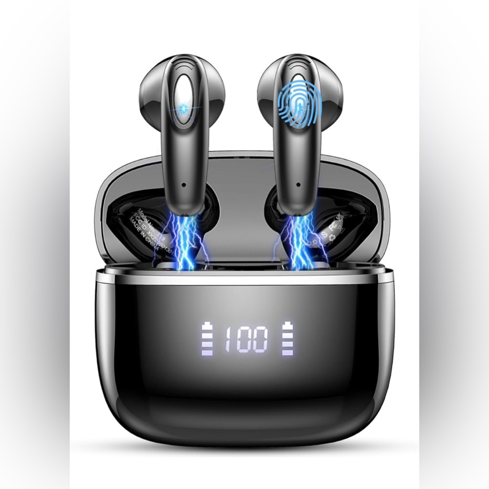 Wireless Earbud, Bluetooth Headphones 5.3 Built in 4 ENC, GREEN